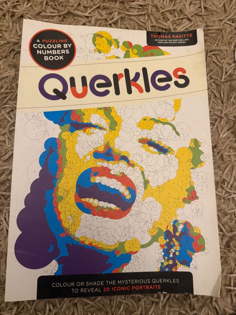 image for Querkles colour by numbers adult colouring book 