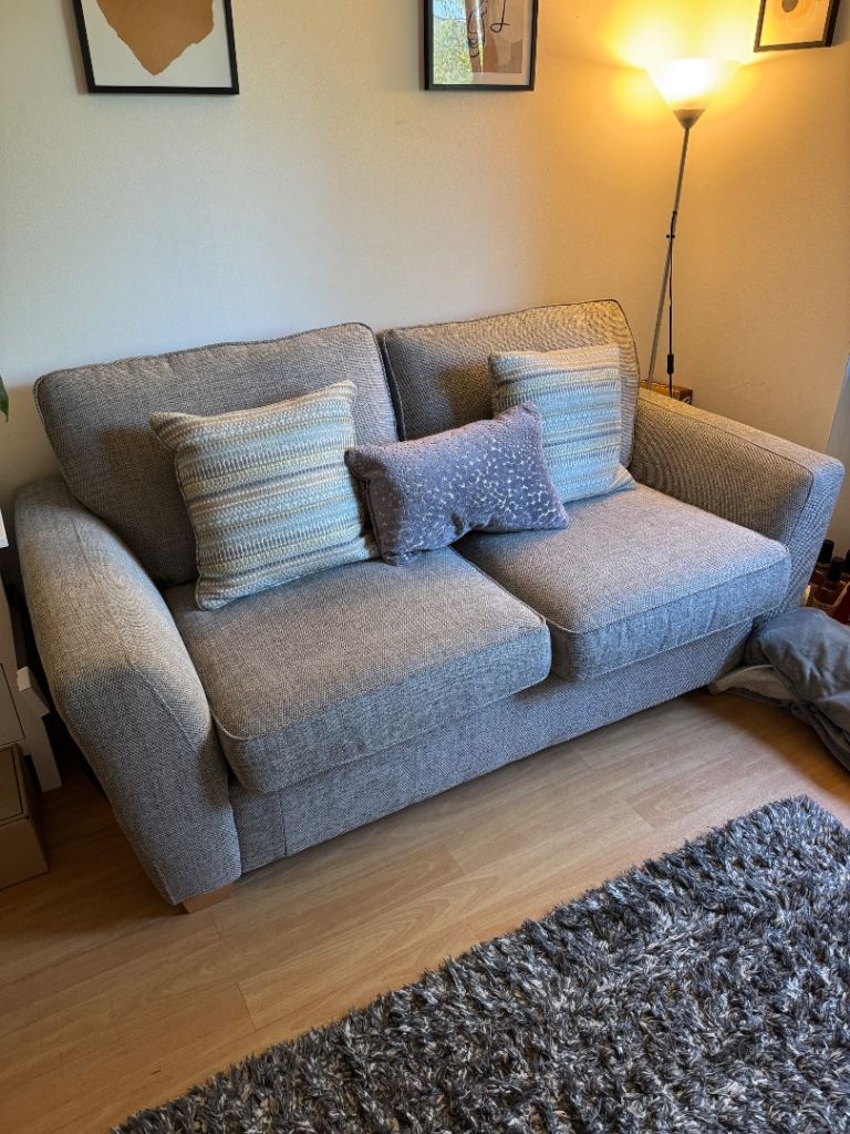 DFS Grey Fabric Sofa Bed – Good Condition
