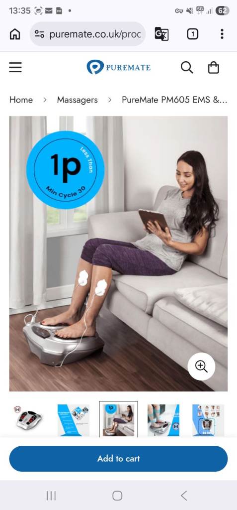 PureMate PM605  Foot Circulation Massager  Machine