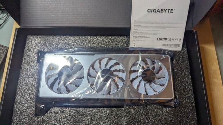 White Gigabyte GeForce RTX 3070Ti Vision OC 8GB GDDR6 Graphics Card