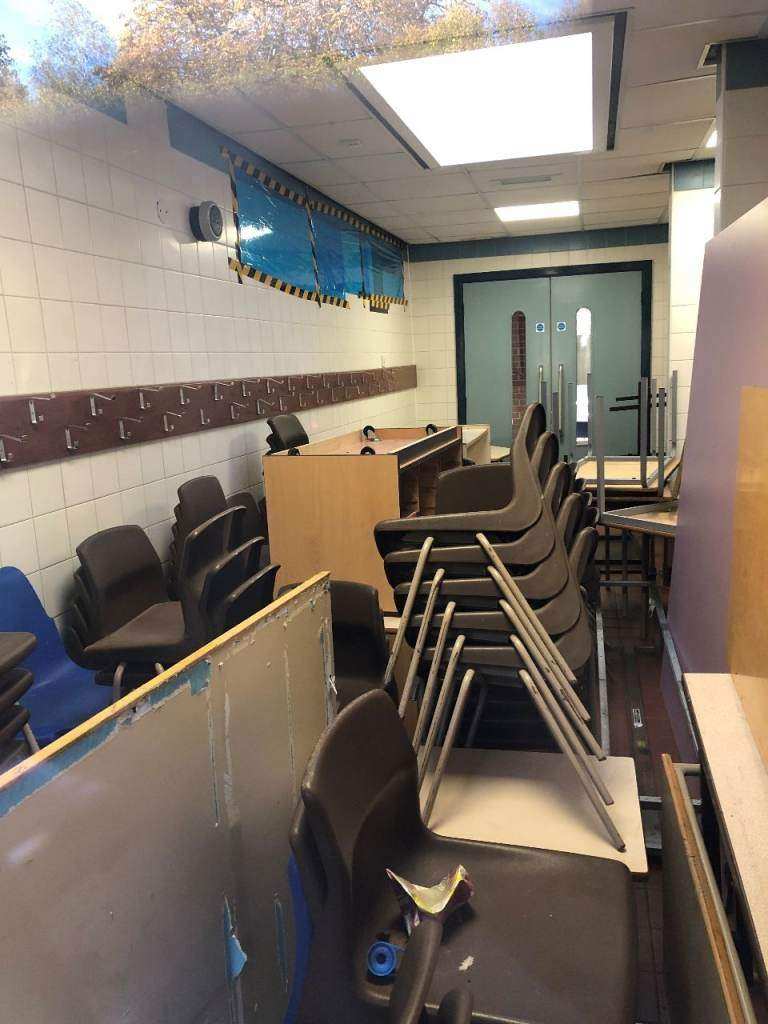FREE - School furniture - tables and chairs - large lot