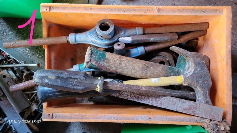 Vintage Tools, Grinder, Cables, & Fixings Job Lot