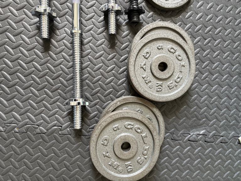 35kg Golds Gym plates 1 inch hole, 4 x 5kg, 6 x 2.5kg- good condition