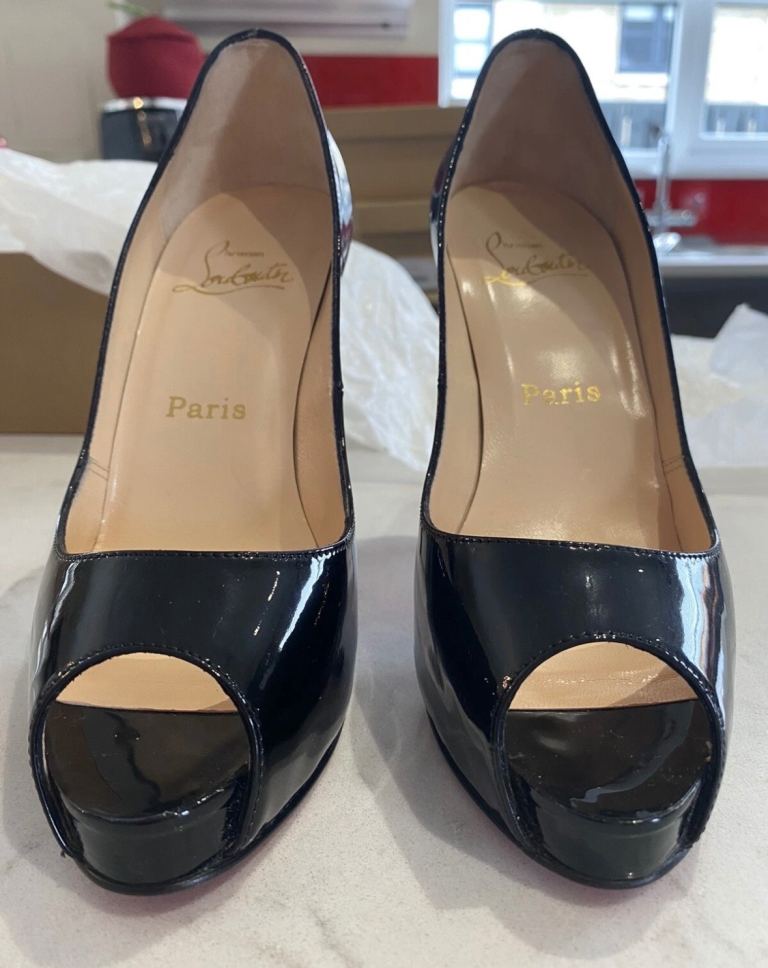 Christian Louboutin Very Prive Black Patent heels