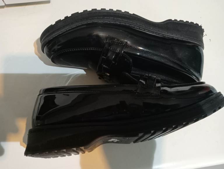 Lilley Girls Shoes Black Kids School Patent Loafer Slip 