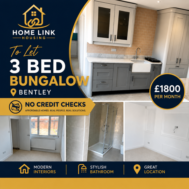 3 Bed Bungalow Bentley Farnham- DSS accepted