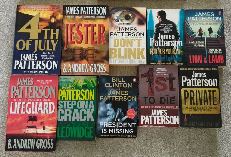 £15 James Patterson Books Bundle - 10 Titles, Good Condition