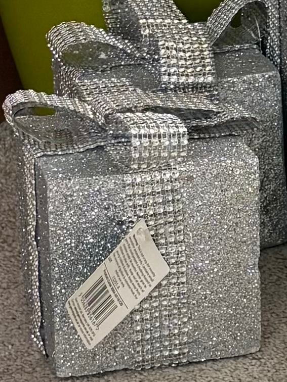 Four decorative Christmas boxes