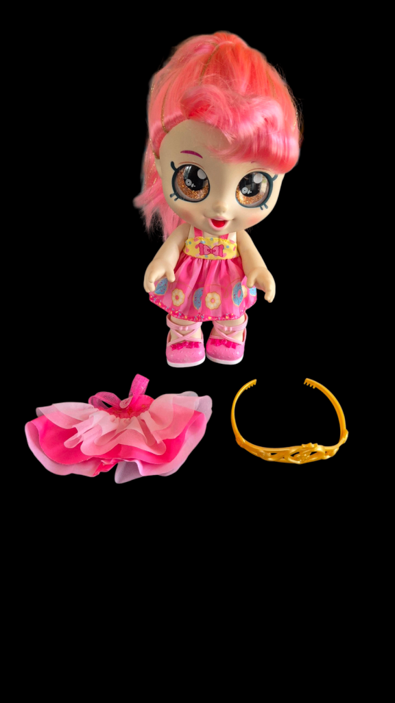 Kindi kids dress up friends Donatina princess 10" extra dress and tiara smoke and pet free home