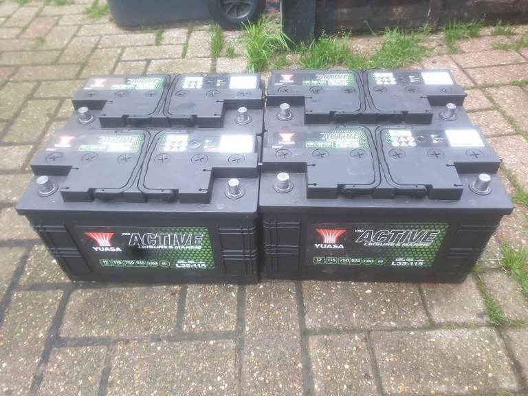 4 x Yuasa 115aH Leisure batterys