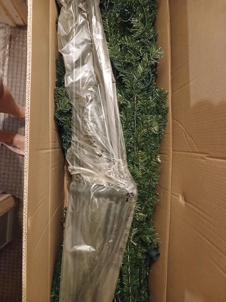 New Artificial Prelit Christmas 15ft Tree with free decorations 