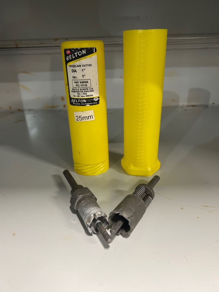 A range of Relton porcelain hole cutters & hole saws available