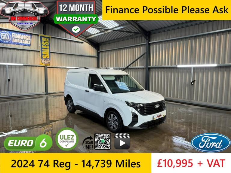 2024 74 Reg Ford Transit Courier Trend 1.5 Ecoblue Van + VAT