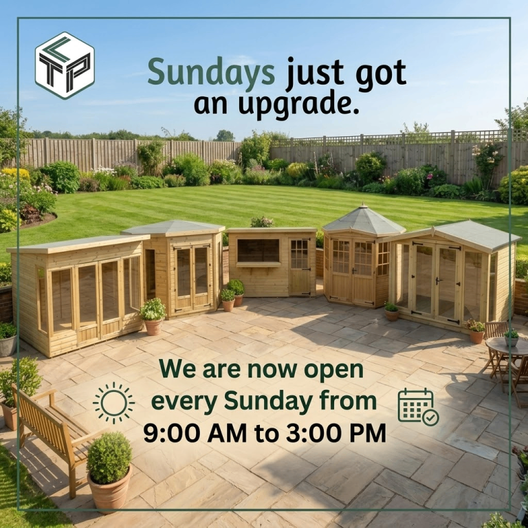 GARDEN BUILDING SHOWROOM IN GOOLE NOW OPEN ALL WEEKEND
