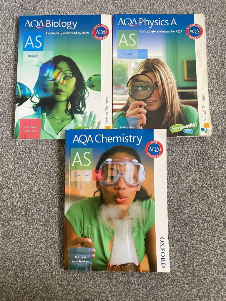 AQA AS Level Biology, Physics, and Chemistry Textbooks
