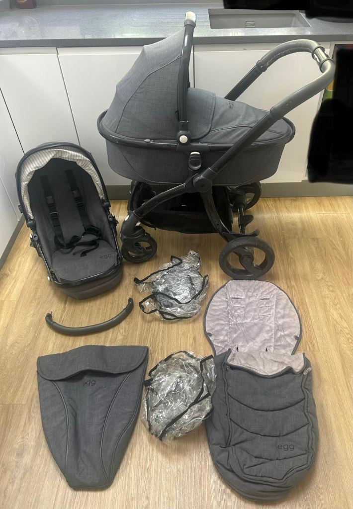 👶 Quantum Grey Egg Pram - Stroller / Carrycot