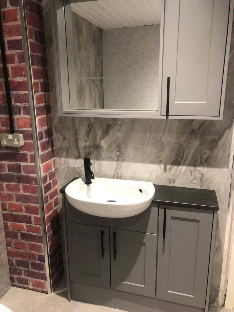 Nuie Origin Eden Fitted Furniture in City Grey - Reduced Carcass