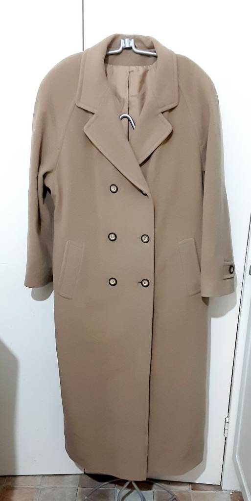 Vtg BHS Women's 68% Wool 8% Cashmere Lined Coat UK 16 Bust 39" Pit-Pit 24" (R1)