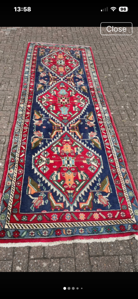 Large Vintage Hamadan tribal rug 
