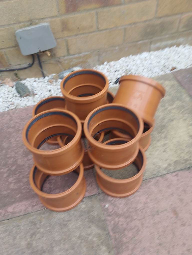 New Plastic Drainage Pipe Bends and Connectors