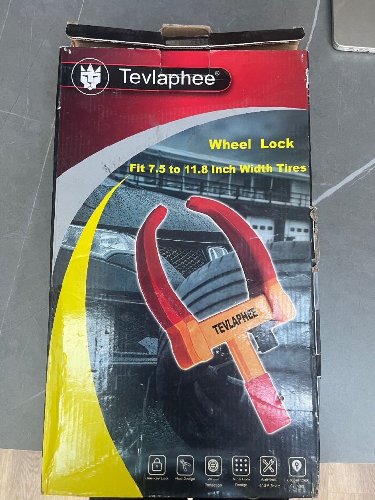 Tevlaphee Wheel Lock for car / caravan or motorhome