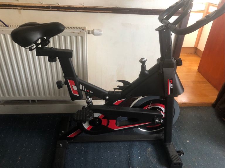 Exercise Spin Bike – Good Condition, Black and Red
