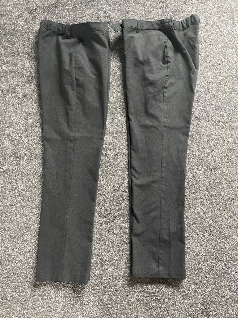2 pairs of Girl’s grey school trousers M&S age 14 to 15