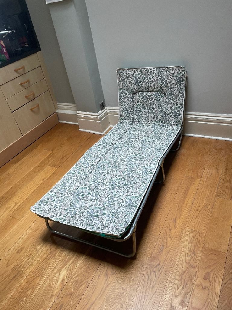 2 fold up camp beds - floral 