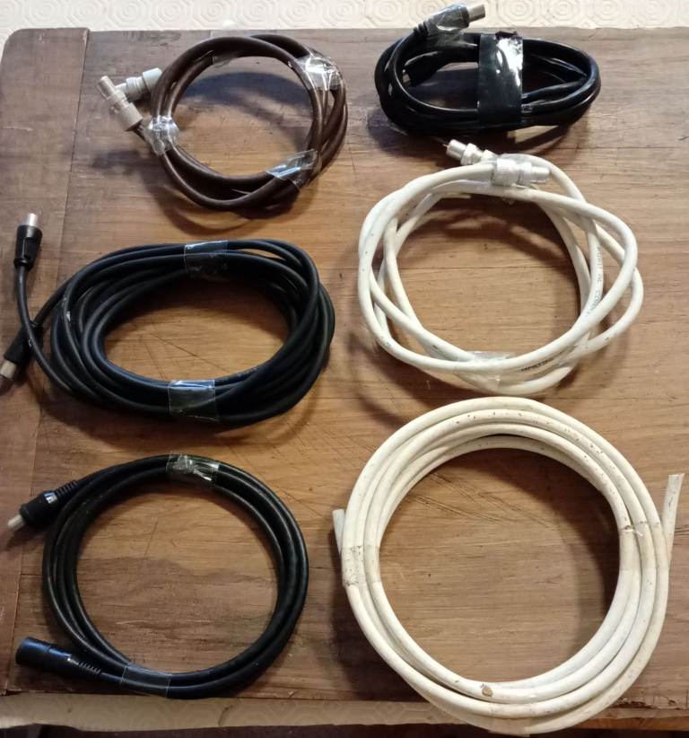 Job Lot of Coaxial and Audio Cables - Mixed Connections, Good Condition SJC-Retail/Electrical