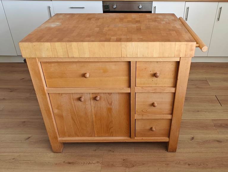 Habitat Olivia Solid Beech Kitchen Island / Butcher Block