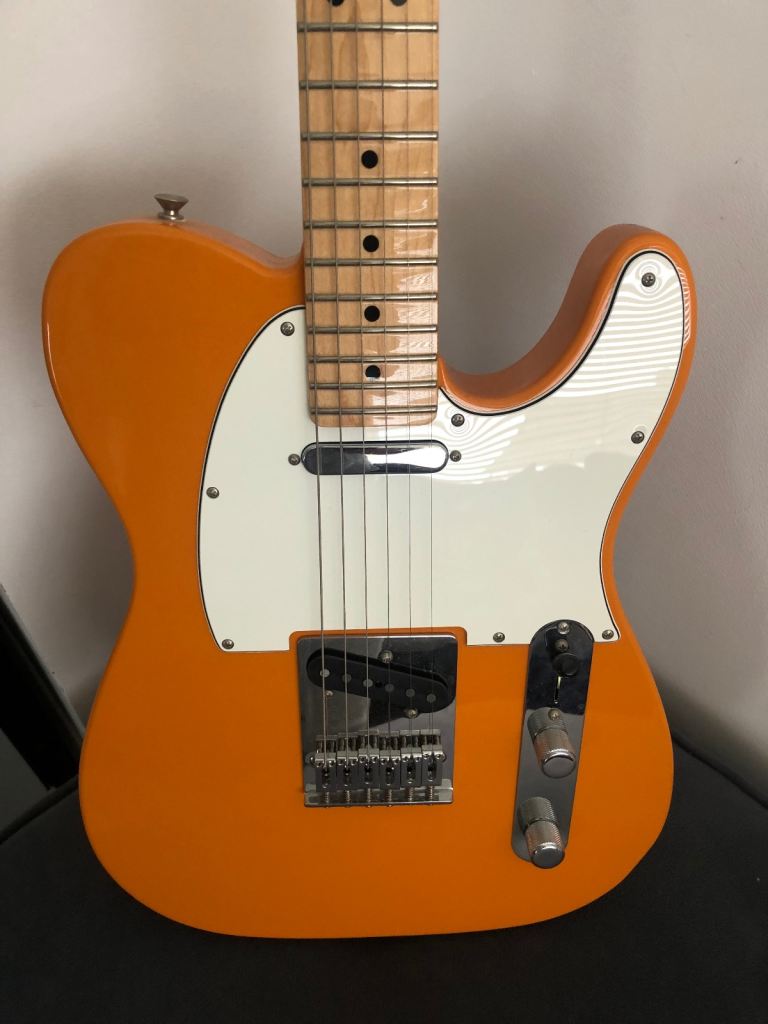 Fender player tele maple capri orange guitar