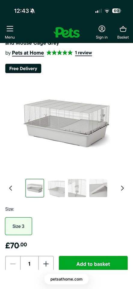 Hamster cage - Habitat 3 - 95cm x 57cm x 41cm