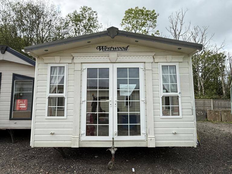 40x13ft 2 Bed Offsite Static Caravan - French Doors, DG, CH, Bath - Self Build