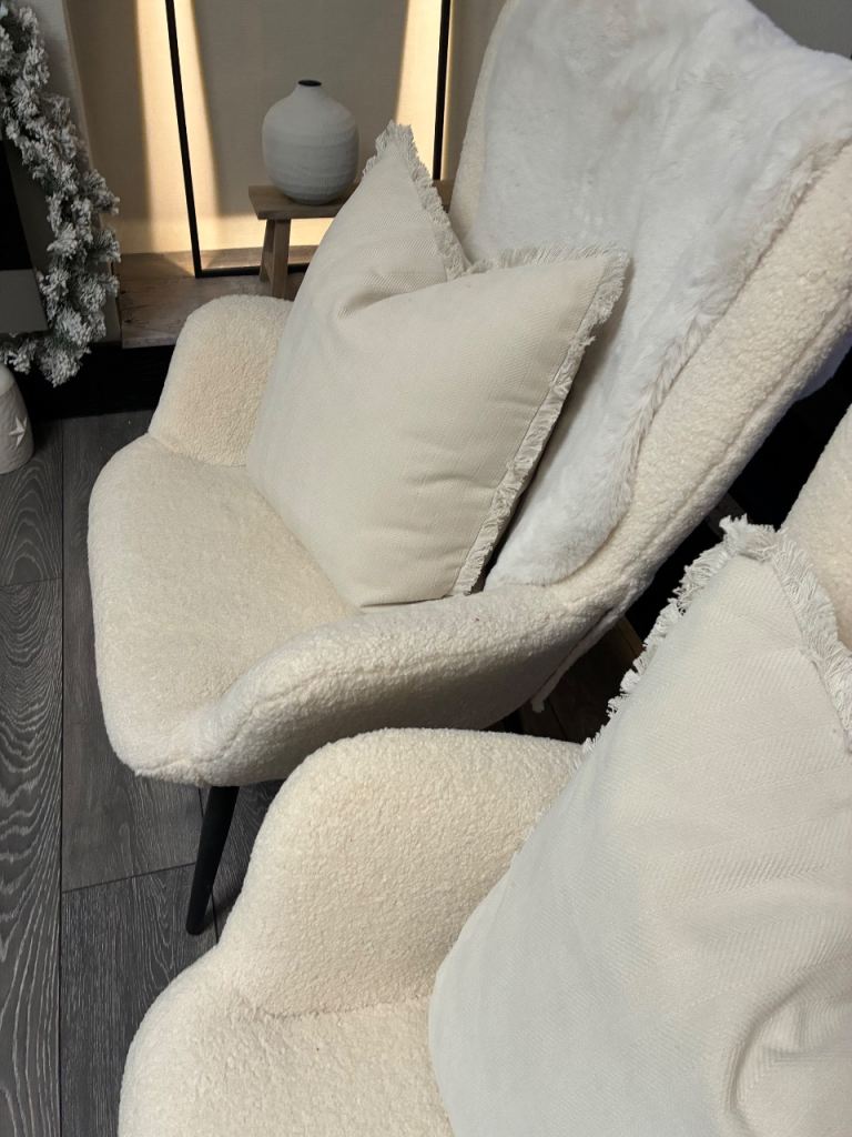 Pair Accent Boucle Chairs