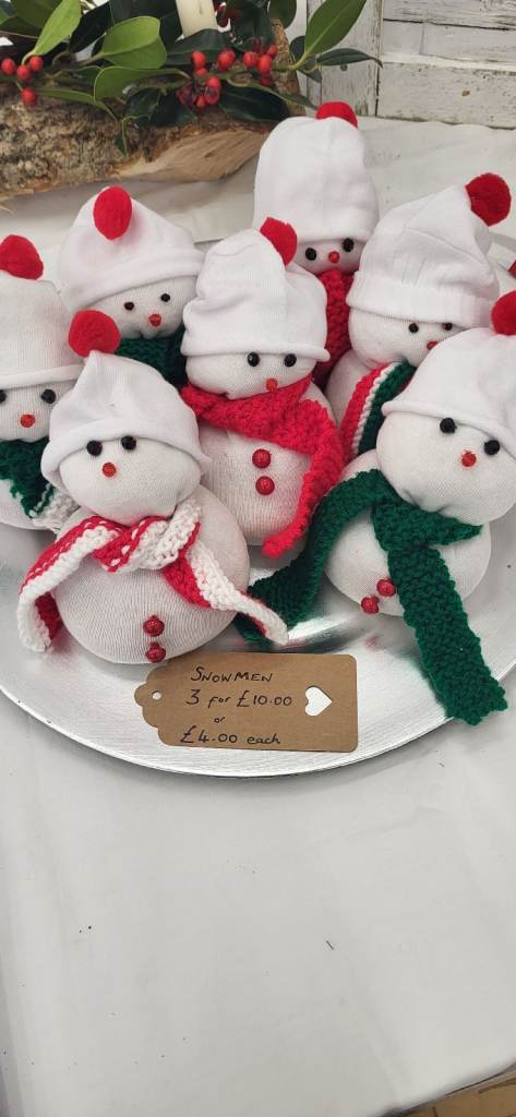 Homemade Sock Snowmen
