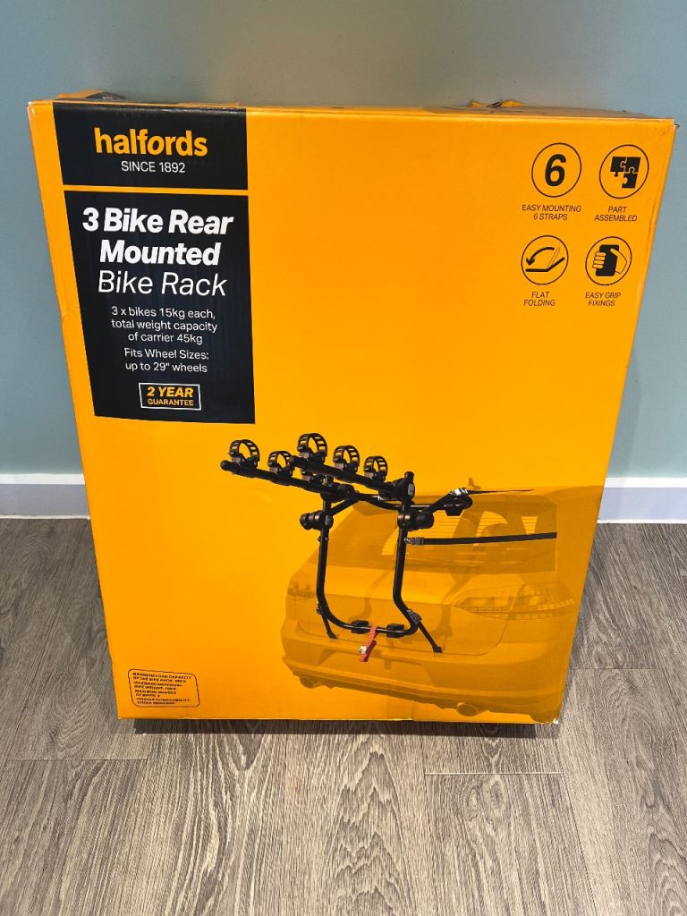  3 Bike Rear Mounted Bike Rack Halfords 