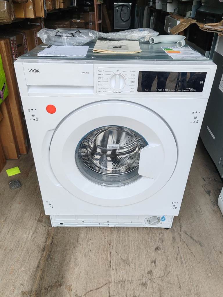 LOGIK  LIW812W22 Integrated 8 kg 1200 Spin Washing Machine -RRP £329