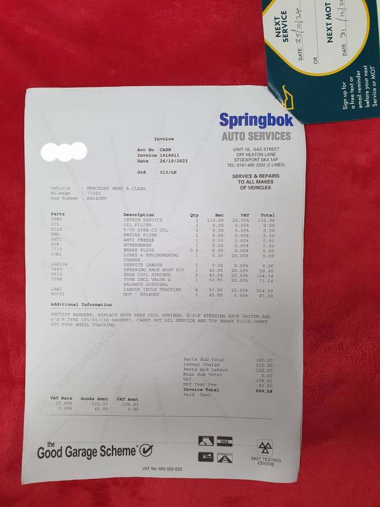 FULL Service History + MOT - 31/10/2026. 2005 Mercedes-Benz A150 Classic SE 1.5 Petrol Manual 5 door