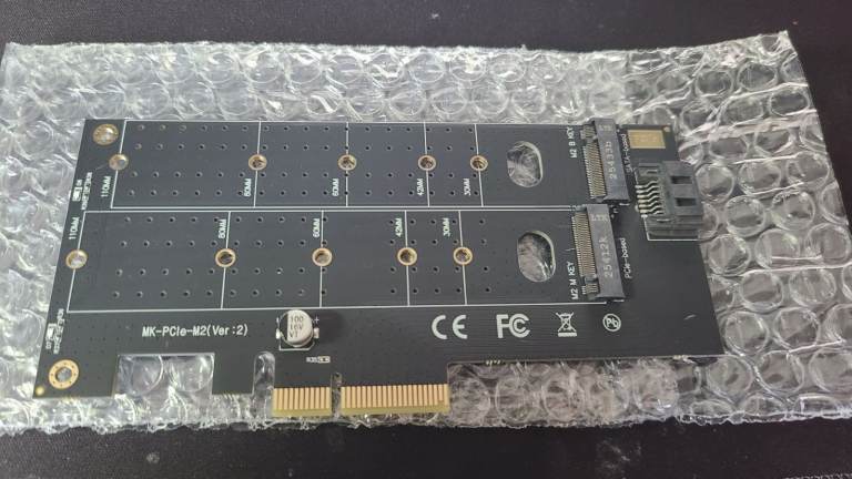 M.2 PCIE Adapter dual NVME/NGFF Expansion Card Compatible B-Key/M-Key/B&M Key BRAND NEW