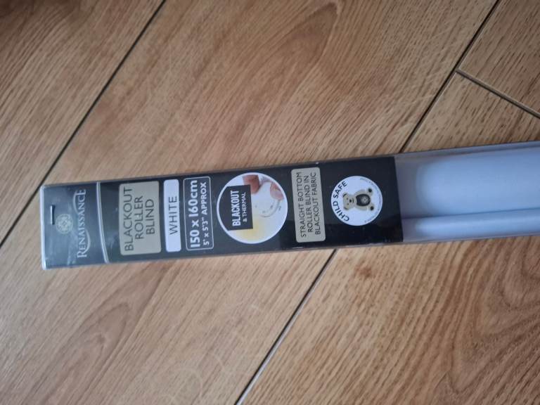 Renaissance blackout roller blind white