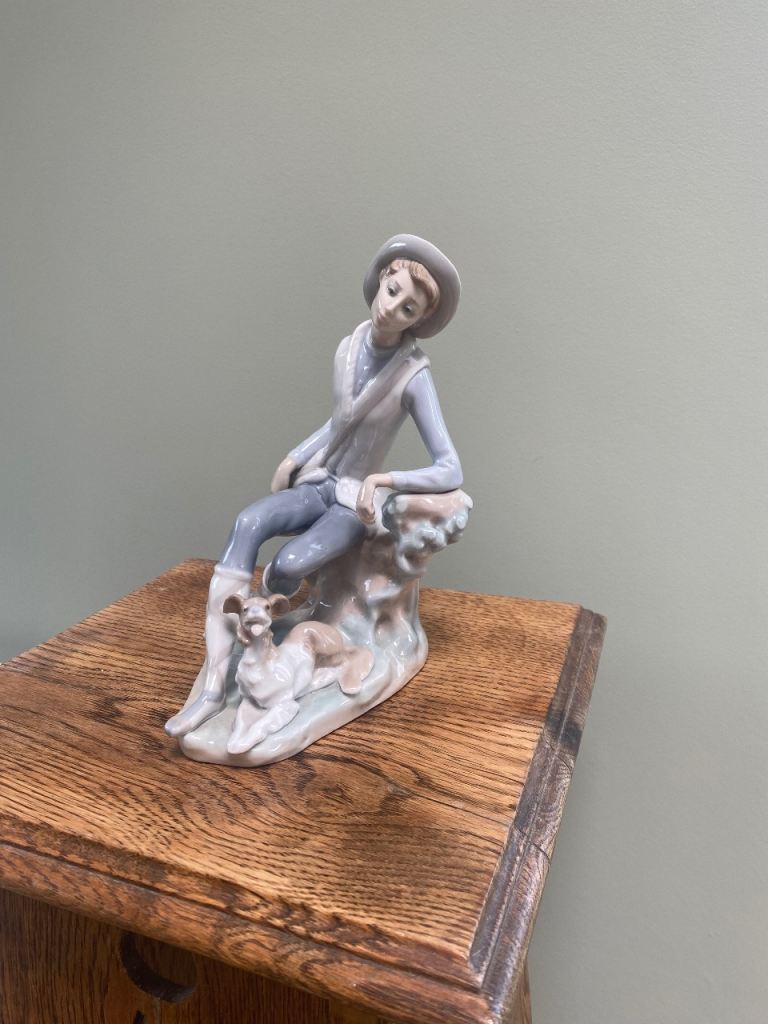 Lladró Shepherd Boy With Dog Figurine Ref 4659 – Handmade in Spain – VGC