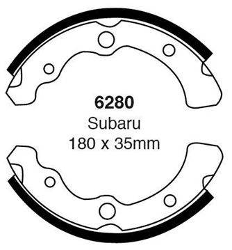 EBC REAR BRAKE SHOES 6280 TO FIT SUBARU SERIES L 1.6 1.8 84-91