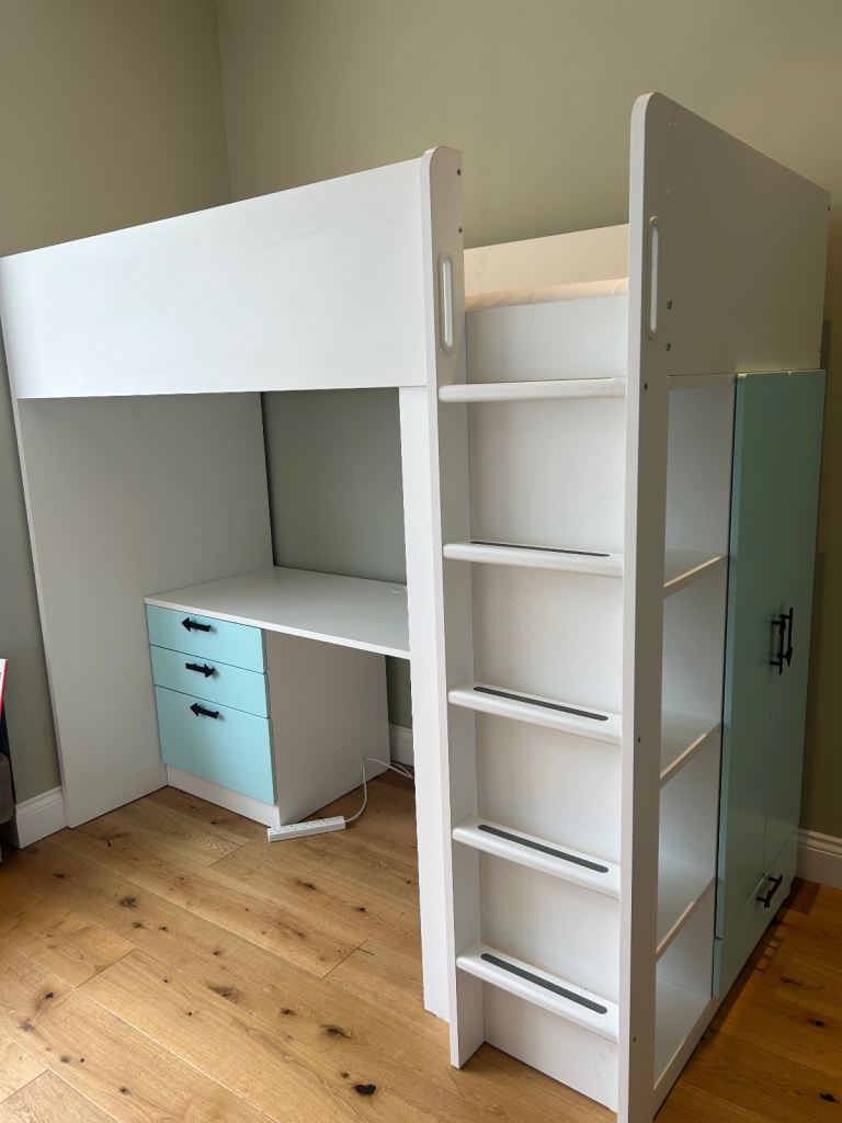 SAMSTAD loft bed with desk 