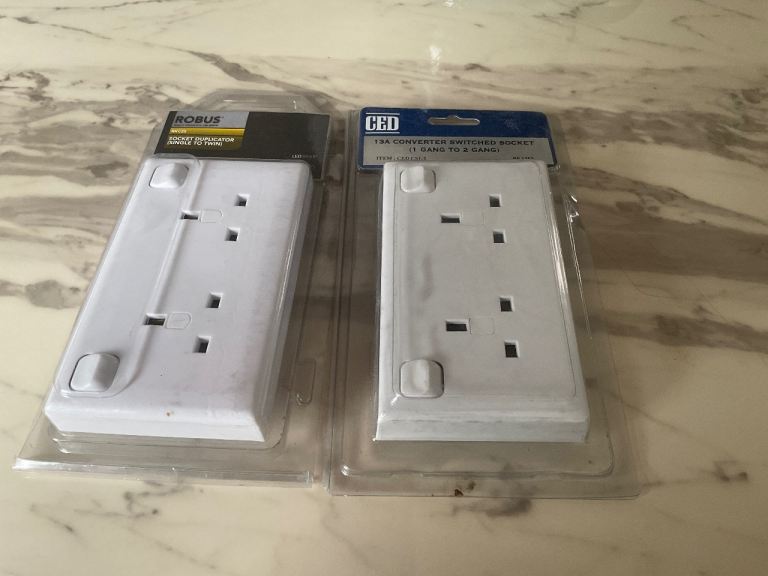 New Robus and CED 13A Switched Socket Duplicators - White