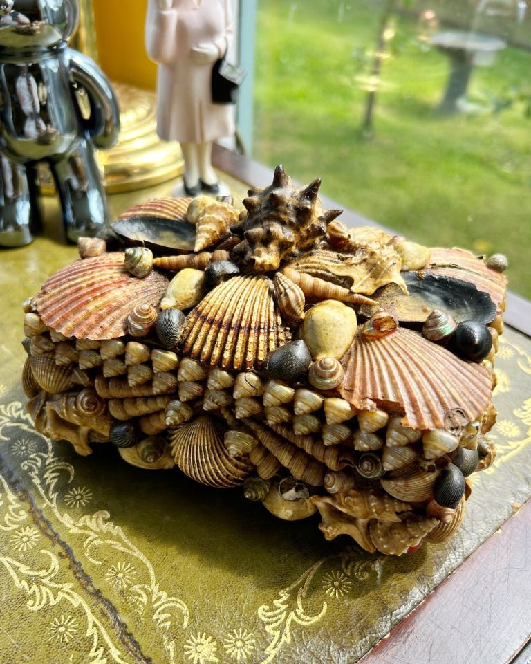 Vintage Decorative Seashell Box – Unique Collectible