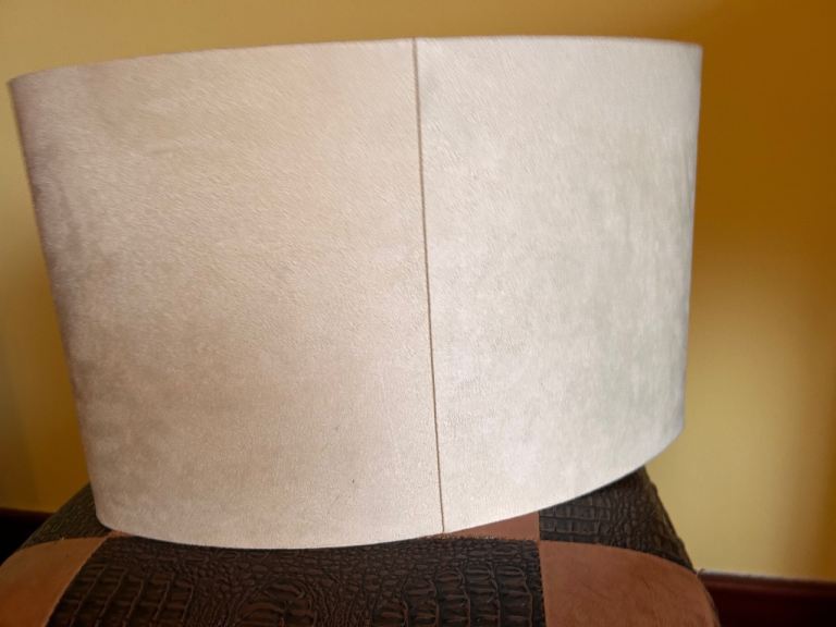 Belleek Oval Lampshade – Beige/Cream, Good Condition