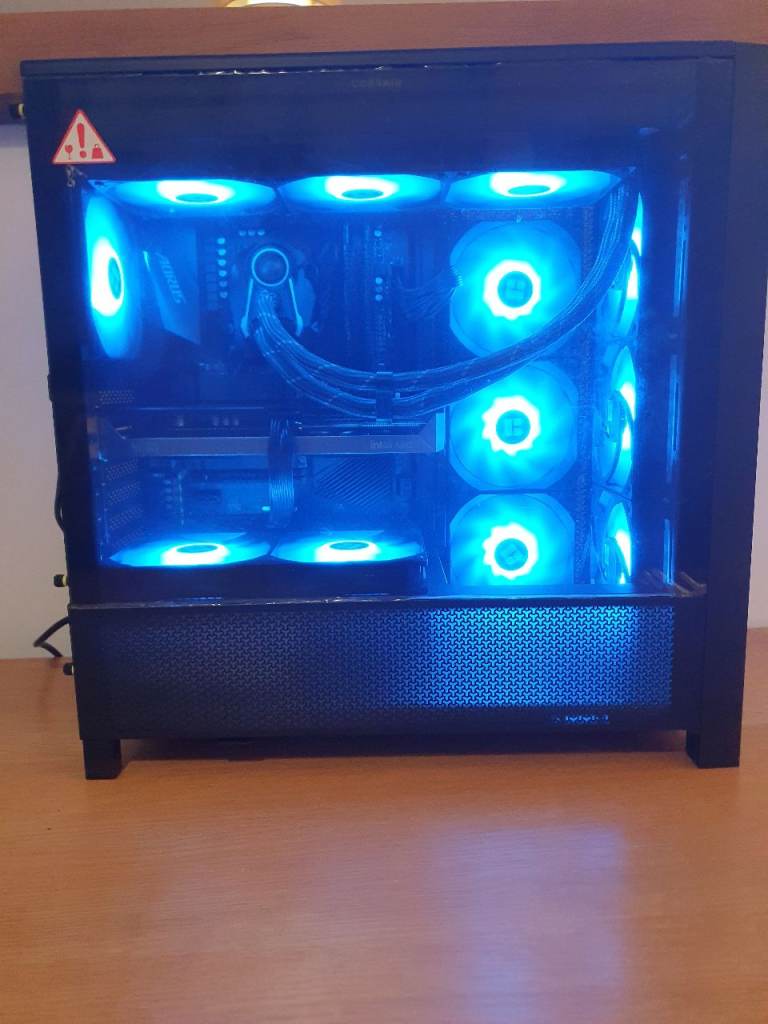 image for New build Ryzen 5 Gaming PC, 12GB GPU, 16GB Ram, Corsair 4000 Frame Case, ARGB