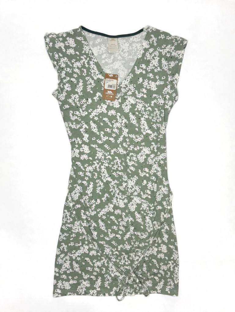 Trespass  Women's Green Floral Dress with Tags