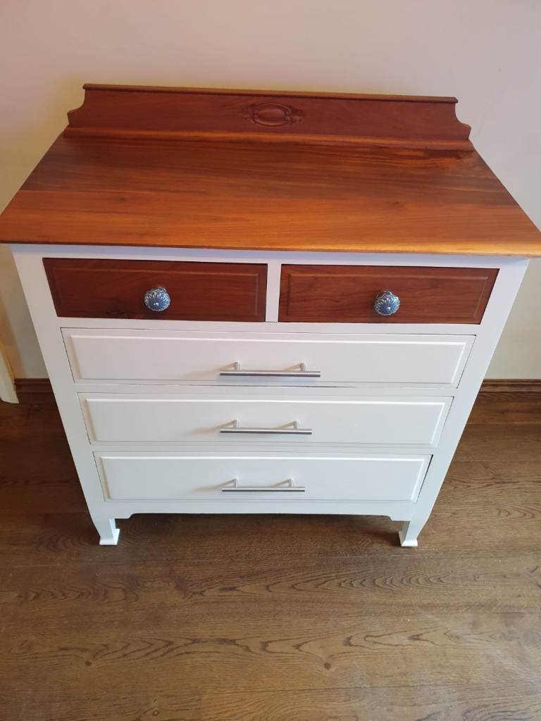 Mahogany upcycled 5 drawer chest