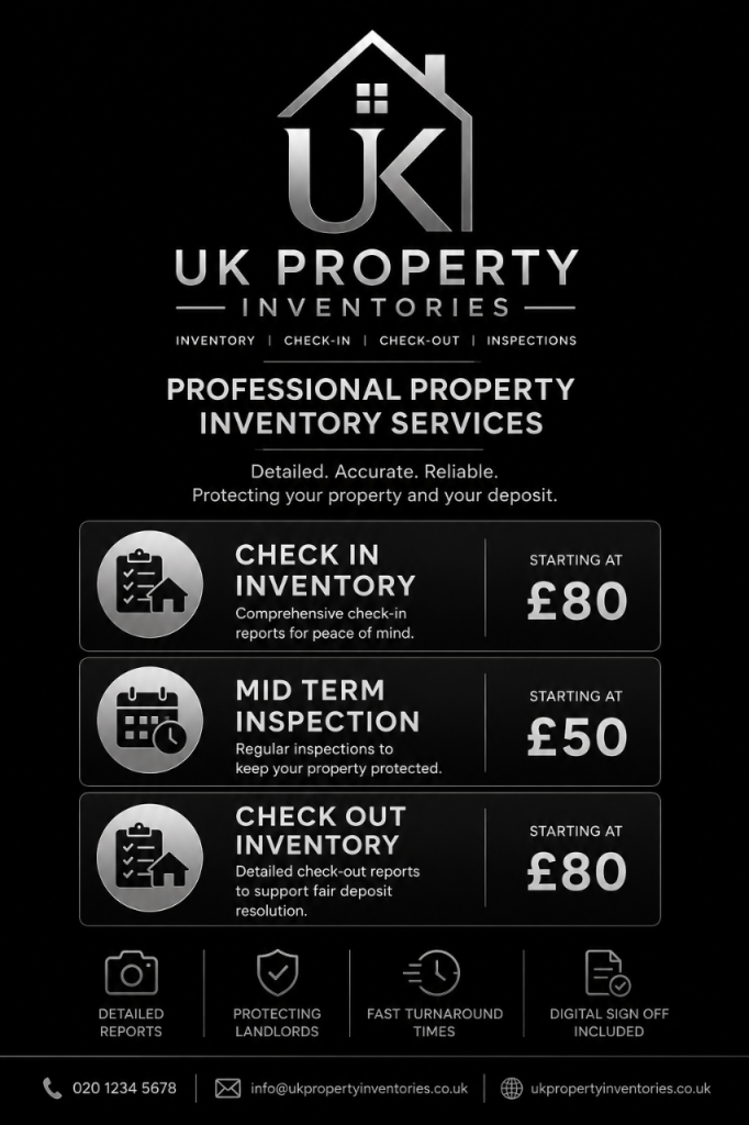 UK Property Inventories and Inspection - Best Prices In London 